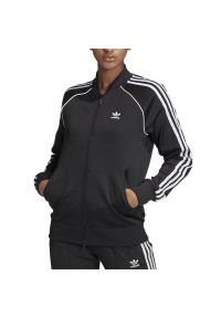 Adidas - Bluza adidas Originals Adicolor Classics Primeblue SST GD2374 - czarna. Kolor: czarny. Materiał: elastan, bawełna, poliester, materiał. Styl: sportowy, klasyczny