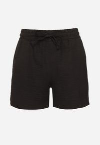 Born2be - Czarne Szorty Ozdobione Wiązaniem Liraine. Okazja: na co dzień. Kolor: czarny. Wzór: aplikacja. Sezon: lato. Styl: casual #6