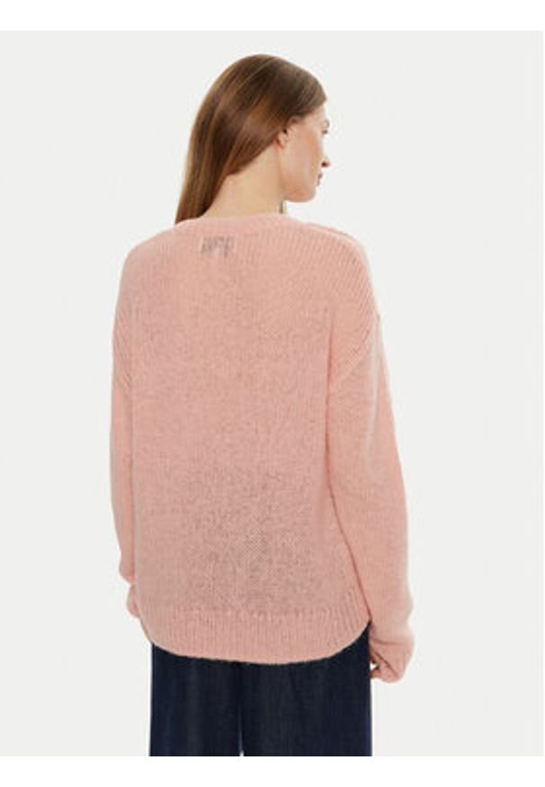 Munthe Sweter Tahlis 243160124370 Różowy Loose Fit. Kolor: różowy. Materiał: syntetyk