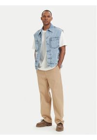 Karl Lagerfeld Jeans Kamizelka B2M14024 Niebieski jasny Regular Fit. Kolor: niebieski. Materiał: bawełna #3