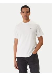 Calvin Klein Jeans T-Shirt Easy Monologo LV04RC275G Biały Regular Fit. Kolor: biały. Materiał: bawełna #1