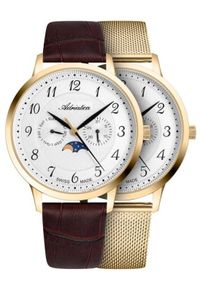 Zegarek męski Adriatica A1274.1B23QF-SET brązowy. Kolor: brązowy #1