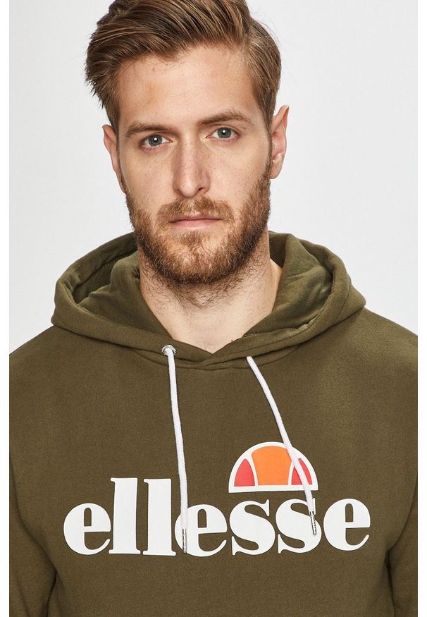 Ellesse - Bluza. Okazja: na co dzień. Kolor: zielony. Wzór: nadruk. Styl: casual