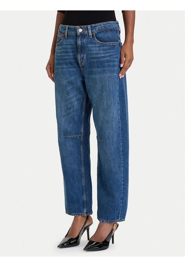 Guess Jeansy W5BA2V D0460 Granatowy Mom Fit. Kolor: niebieski
