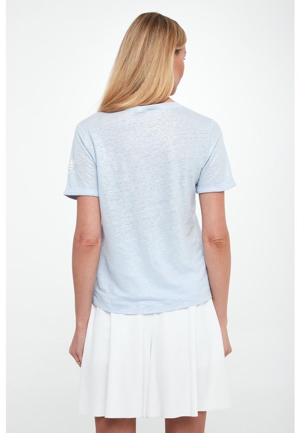 Sportalm - T-shirt damski lniany SPORTALM. Materiał: len