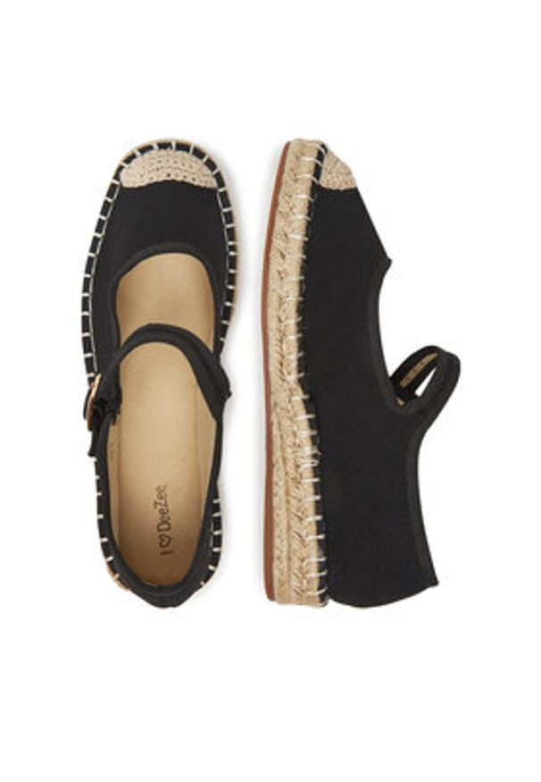 DeeZee Espadryle Q88-512-1 Czarny. Kolor: czarny. Materiał: materiał