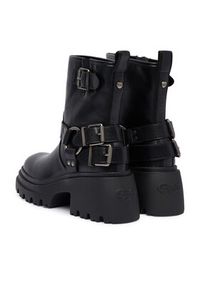 Buffalo Botki Bravr Biker Lo 1220067 Czarny. Kolor: czarny. Materiał: skóra #5