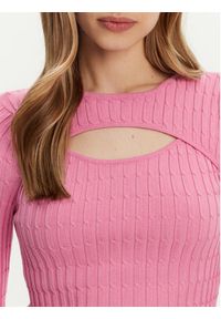 only - ONLY Sweter Meddi 15339582 Różowy Cropped Fit. Kolor: różowy. Materiał: wiskoza