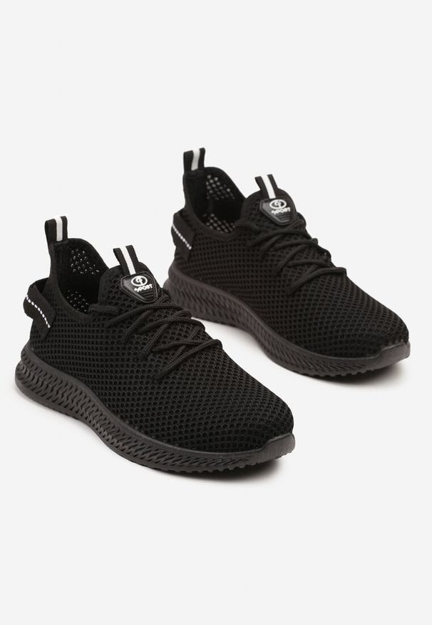 Born2be - Czarne Buty Sportowe Sneakersy z Elastyczną Cholewką Lalissas. Okazja: na co dzień. Kolor: czarny. Materiał: jeans. Szerokość cholewki: normalna. Obcas: na szpilce