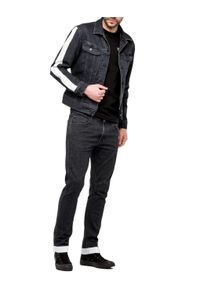 Lee - LEE SLIM RIDER RETRO MĘSKA KURTKA JEANSOWA BASELINE BLACK L89RRGAW 112123902. Materiał: jeans. Styl: retro #4