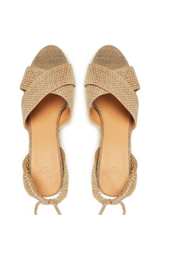 Castañer Espadryle Becca/8/256 025534 Beżowy. Kolor: beżowy. Materiał: materiał