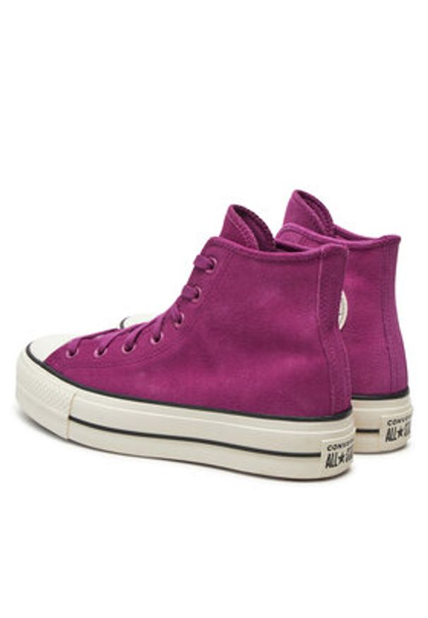 Converse Trampki Chuck Taylor All Star Lift Platform Hi A11143C Różowy. Kolor: różowy. Materiał: zamsz, skóra. Obcas: na platformie