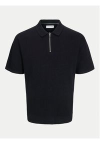 Jack & Jones - Jack&Jones Polo Troy 12269617 Czarny Relaxed Fit. Typ kołnierza: polo. Kolor: czarny. Materiał: bawełna #3