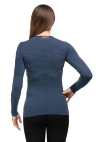 Salewa - Koszulka trekkingowa damska Zebru Responsive Ls Tee Women. Kolor: niebieski. Materiał: wełna. Długość rękawa: długi rękaw. Długość: długie