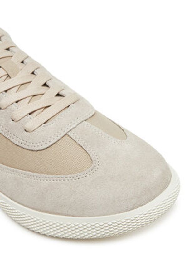 Calvin Klein Sneakersy Low Top Lace Up Cv Mix HM0HM01724 Beżowy. Kolor: beżowy. Materiał: materiał