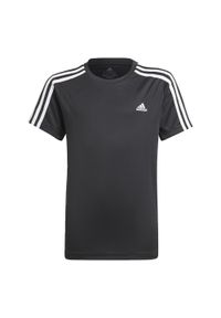 Adidas - Koszulka dziecięca adidas D2M 3-Bandes. Kolor: czarny, wielokolorowy, biały. Sport: joga i pilates #1