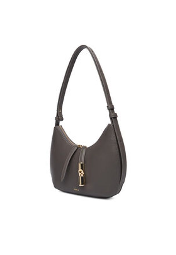 Furla Torebka Goccia S WB01500 BX3353 KH 4283S Szary. Kolor: szary. Materiał: skórzane