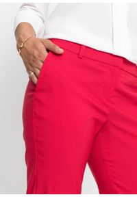 Spodnie biznesowe ze stretchem bonprix czerwony. Okazja: na spotkanie biznesowe. Kolor: czerwony. Styl: biznesowy #6