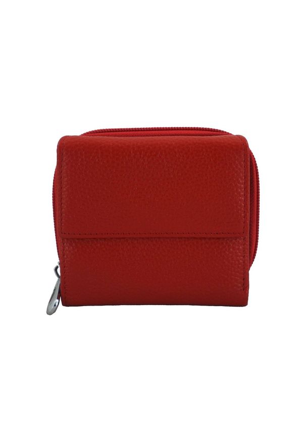 Barberini's - Portfel skórzany BARBERINI'S czerwony D-485-13. Kolor: czerwony. Materiał: skóra. Wzór: kolorowy