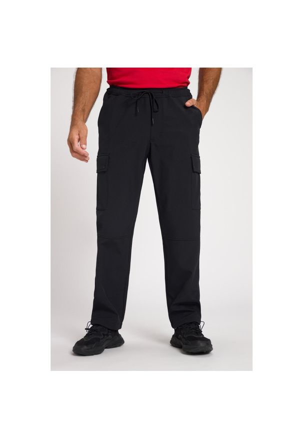 JAY-PI - Męskie Spodnie softshellowe outdoorowe superelastyczne funkcyjny materiał. Kolekcja: plus size. Kolor: czarny. Materiał: poliester, materiał. Długość: długie