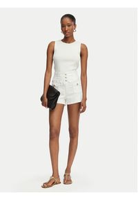 Guess Szorty jeansowe W6GD57 D0853 Biały Regular Fit. Kolor: biały. Materiał: bawełna #2