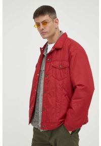 Levi's® - Levi's kurtka męska kolor czerwony przejściowa oversize. Okazja: na spotkanie biznesowe. Kolor: czerwony. Styl: biznesowy #1
