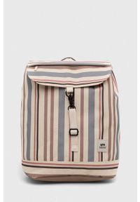 Lefrik plecak damski kolor beżowy duży wzorzysty. Kolor: beżowy. Materiał: poliester #1