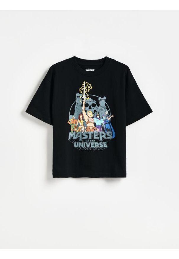 Reserved - T-shirt Masters of the Universe - czarny. Kolor: czarny. Materiał: bawełna, dzianina
