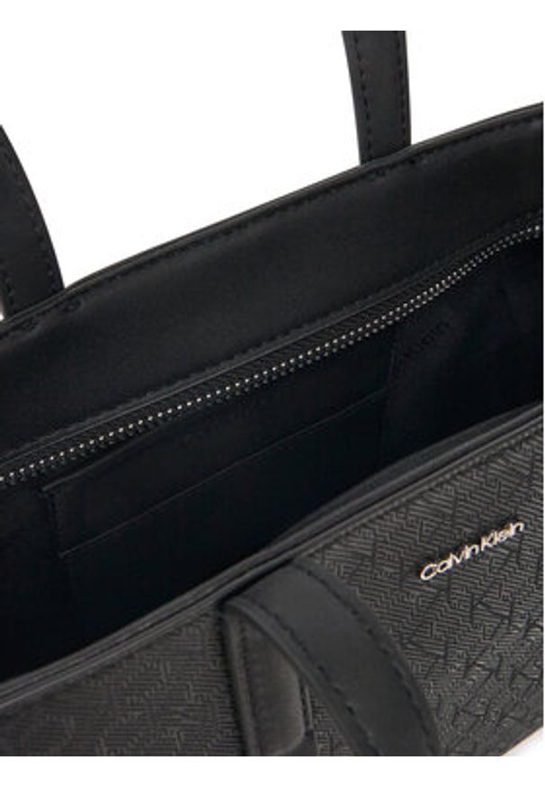 Calvin Klein Torebka Ck Must Small Tote_Mono K60K613023 Czarny. Kolor: czarny. Materiał: skórzane