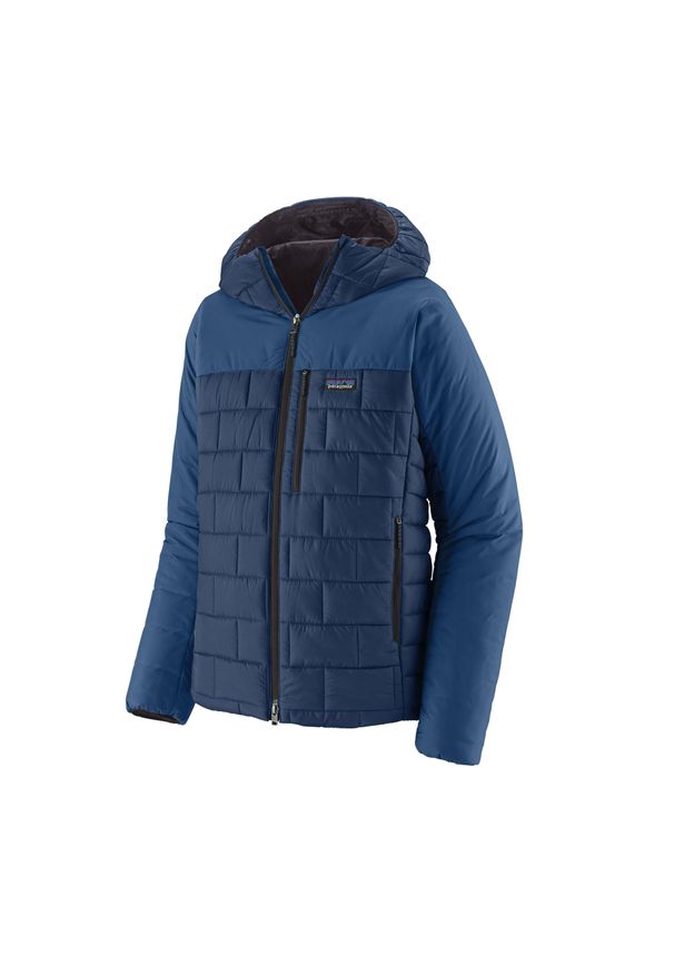Kurtka ocieplana męska Patagonia Hi-Loft Nano Puff Hoody. Kolor: niebieski. Sport: turystyka piesza