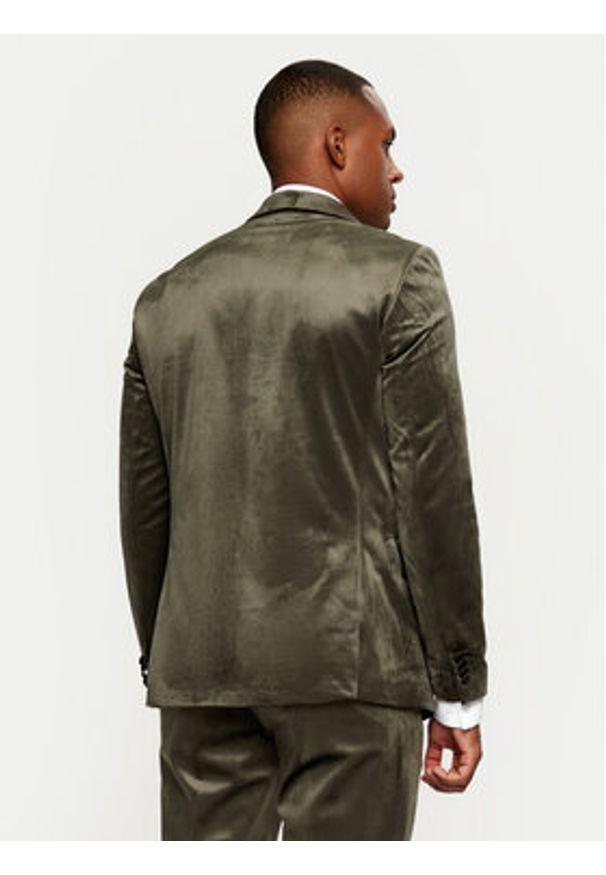 Jack & Jones Garnitur Velvet 12271528 Zielony Slim Fit. Kolor: zielony. Materiał: syntetyk