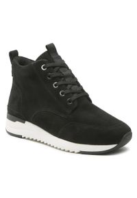 Sneakersy Caprice 9-25206-29 Black Suede 004. Kolor: czarny. Materiał: zamsz, skóra