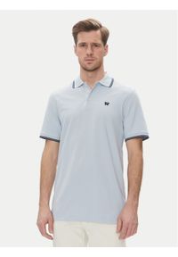 Wrangler Polo 112362830 Błękitny Regular Fit. Typ kołnierza: polo. Kolor: niebieski. Materiał: bawełna