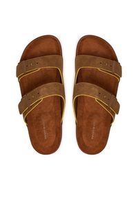 TOMMY HILFIGER - Tommy Hilfiger Klapki Cork Adjustable Suede Sandal FM0FM05869 Brązowy. Kolor: brązowy. Materiał: zamsz, skóra #2