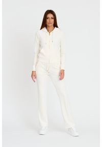 Juicy Couture - JUICY COUTURE Bluza ecru damska Gold Robertson Hoodie, Rozmiar M. Kolor: beżowy #3