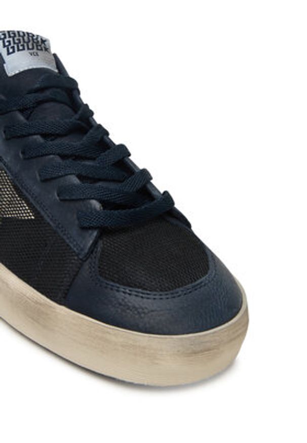 GOLDEN GOOSE - Golden Goose Sneakersy Stardan Under Net Star GMF00370.F007542.50645 Granatowy. Kolor: niebieski. Materiał: nubuk, skóra
