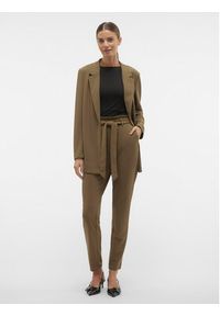 Vero Moda Marynarka Liva 10294482 Brązowy Regular Fit. Kolor: brązowy. Materiał: syntetyk #6