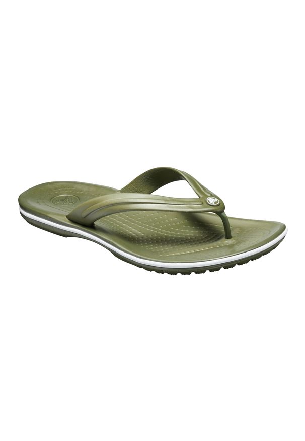 Japonki plażowe dla dorosłych Crocs Crocband Flip. Okazja: na plażę. Kolor: biały, wielokolorowy, żółty. Materiał: materiał, syntetyk