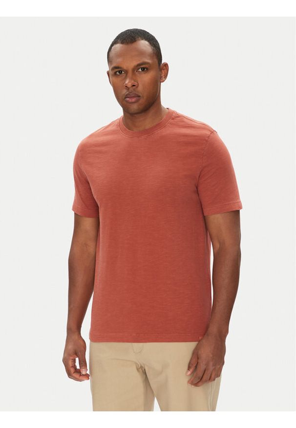 United Colors of Benetton - United Colors Of Benetton T-Shirt 36JGU105U Bordowy Relaxed Fit. Kolor: czerwony. Materiał: bawełna