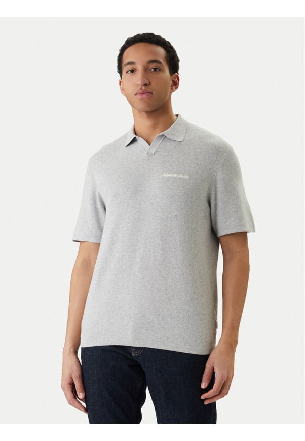 Jack & Jones Polo Norrebro 12297926 Szary Relaxed Fit. Typ kołnierza: polo. Kolor: szary. Materiał: bawełna