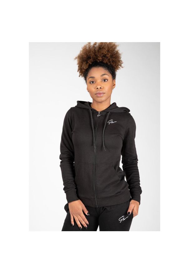 GORILLA WEAR - Bluza fitness damska Gorilla Wear Pixley Zipped Hoodie. Typ kołnierza: kaptur. Kolor: czarny. Sport: fitness