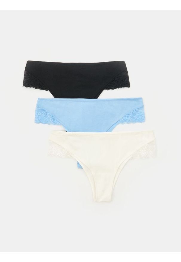 Sinsay - Majtki brazyliany 3 pack - wielobarwny