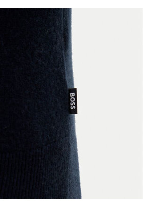 BOSS Sweter H-Hemarlo 50549984 Granatowy Regular Fit. Kolor: niebieski. Materiał: wełna
