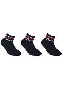 Fila Kids Skarpetki 3-Pack Navy Rozmiar 31-34 - Miękkie i Trwałe. Kolor: niebieski