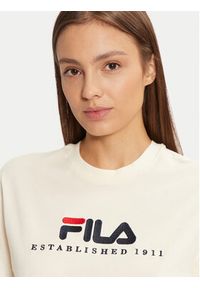 Fila T-Shirt Unisex Bedburg FAU0147 Écru Regular Fit. Materiał: bawełna #5