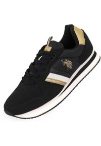 Trendy i Ekologiczne Sneakersy Damskie U.S. Polo Assn. RBLK 37. Kolor: czarny. Materiał: skóra ekologiczna. Sport: turystyka piesza #1