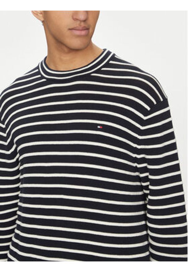 TOMMY HILFIGER - Tommy Hilfiger Sweter Breton MW0MW38944 Granatowy Regular Fit. Kolor: niebieski. Materiał: bawełna