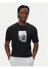 BOSS T-Shirt Te_Brokenice 50554640 Czarny Regular Fit. Kolor: czarny