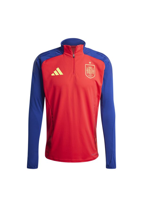 Adidas - Treningowy top Espagne Tiro Euro 2024. Kolor: czerwony, niebieski, szary, wielokolorowy. Materiał: materiał. Sport: piłka nożna