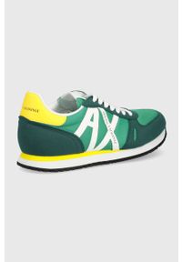Armani Exchange sneakersy XUX017.XCC68.K725 kolor zielony. Nosek buta: okrągły. Zapięcie: sznurówki. Kolor: zielony. Materiał: guma #3